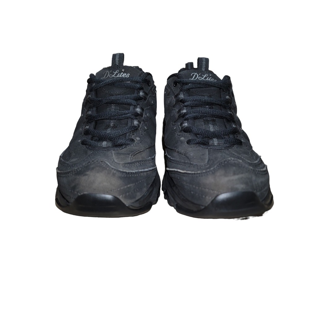 Skechers D Lites Women's 11949W Black Leather Comfort Shoes Sneakers Size 7 W - Picture 7 of 11